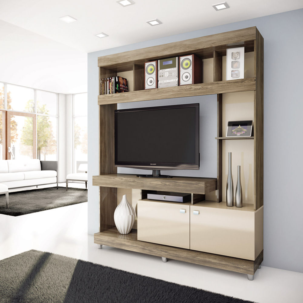 Estante Roch TV Ideal NogalArena (M13249) Corona Sala De Tv Tipo Home ~ Estante Roch TV Ideal NogalArena (M13249) Corona