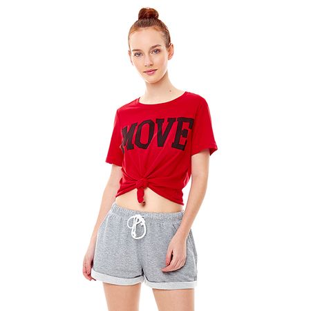 polera roja mujer