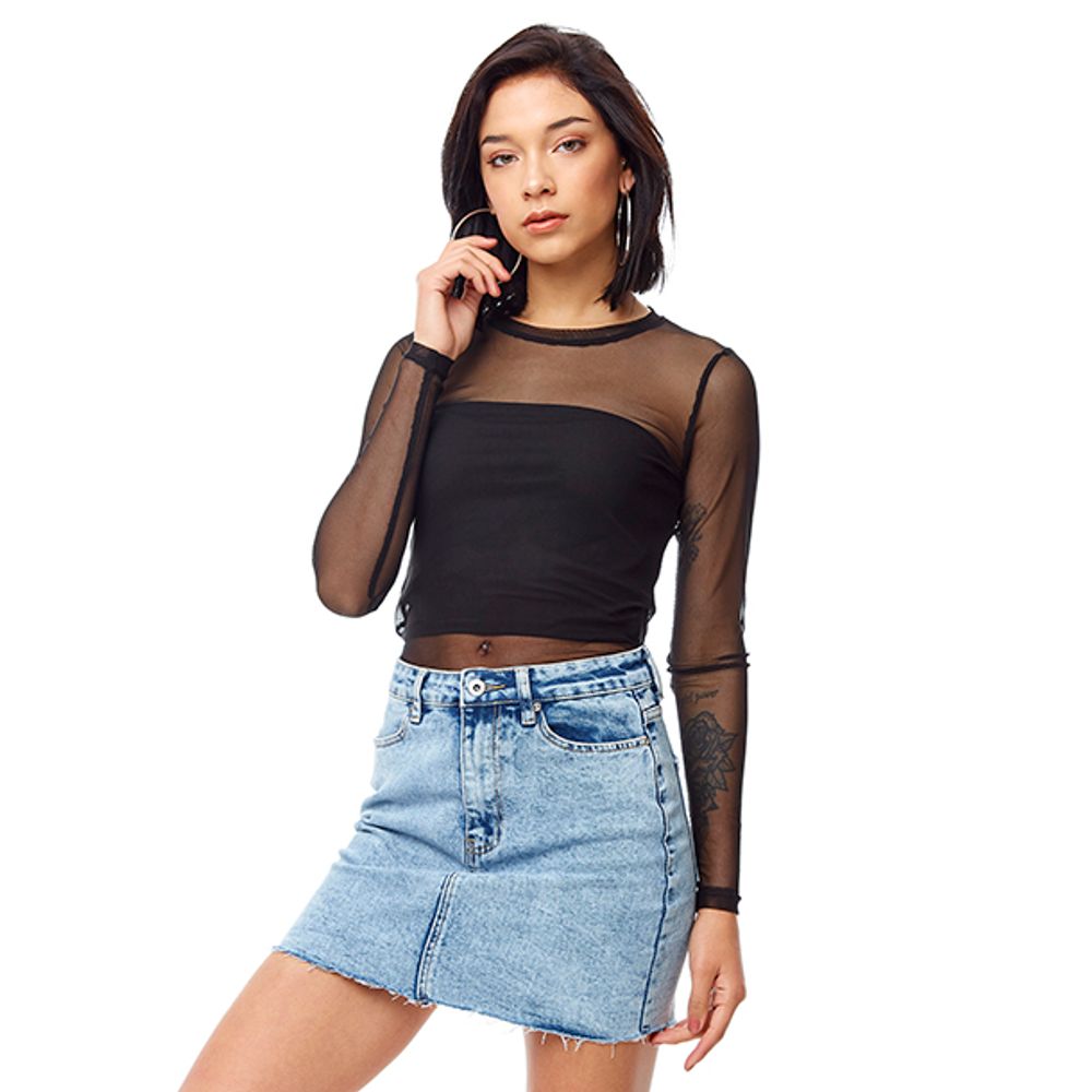 polera de malla mujer
