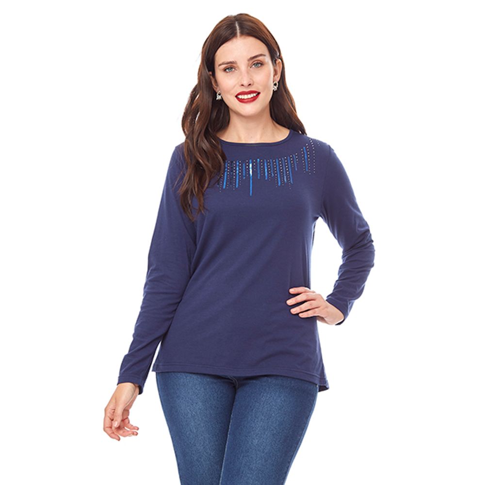 polera con cuello mujer