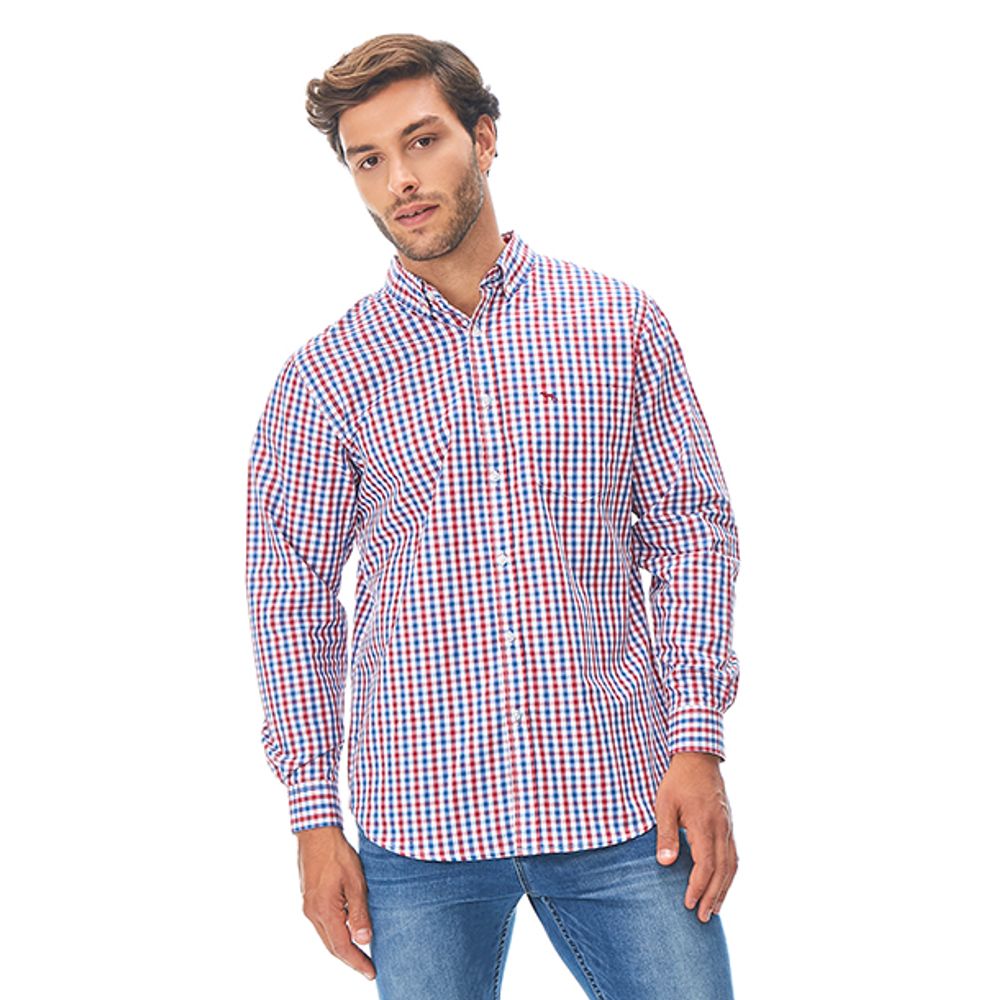 camisa escocesa hombre